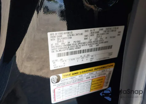 2019 Lincoln Navigator Black Label из США, поврежденный, VIN 5LMJJ2TT1KEL15567